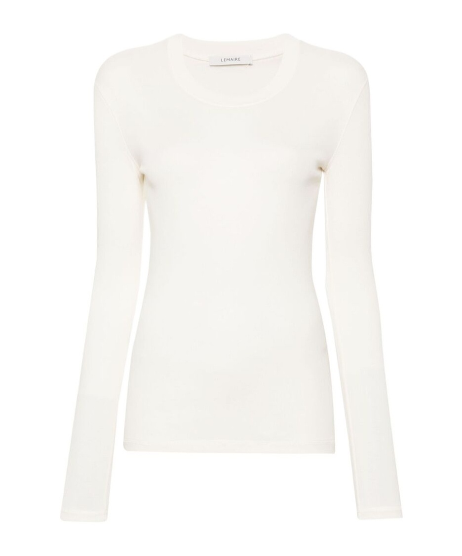 Lemaire Rib Long Sleeve Longsleeve In White