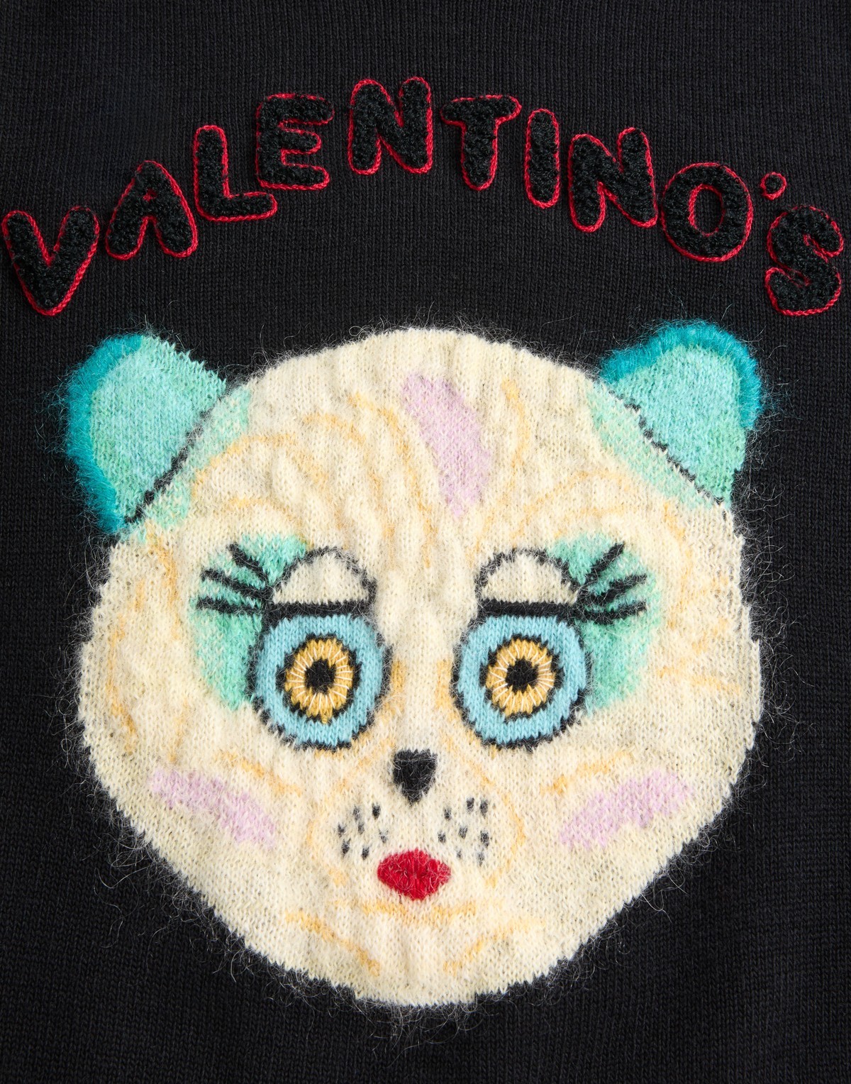 Valentino Garavani Sweater With Le Chat De La Maison Patch In Black