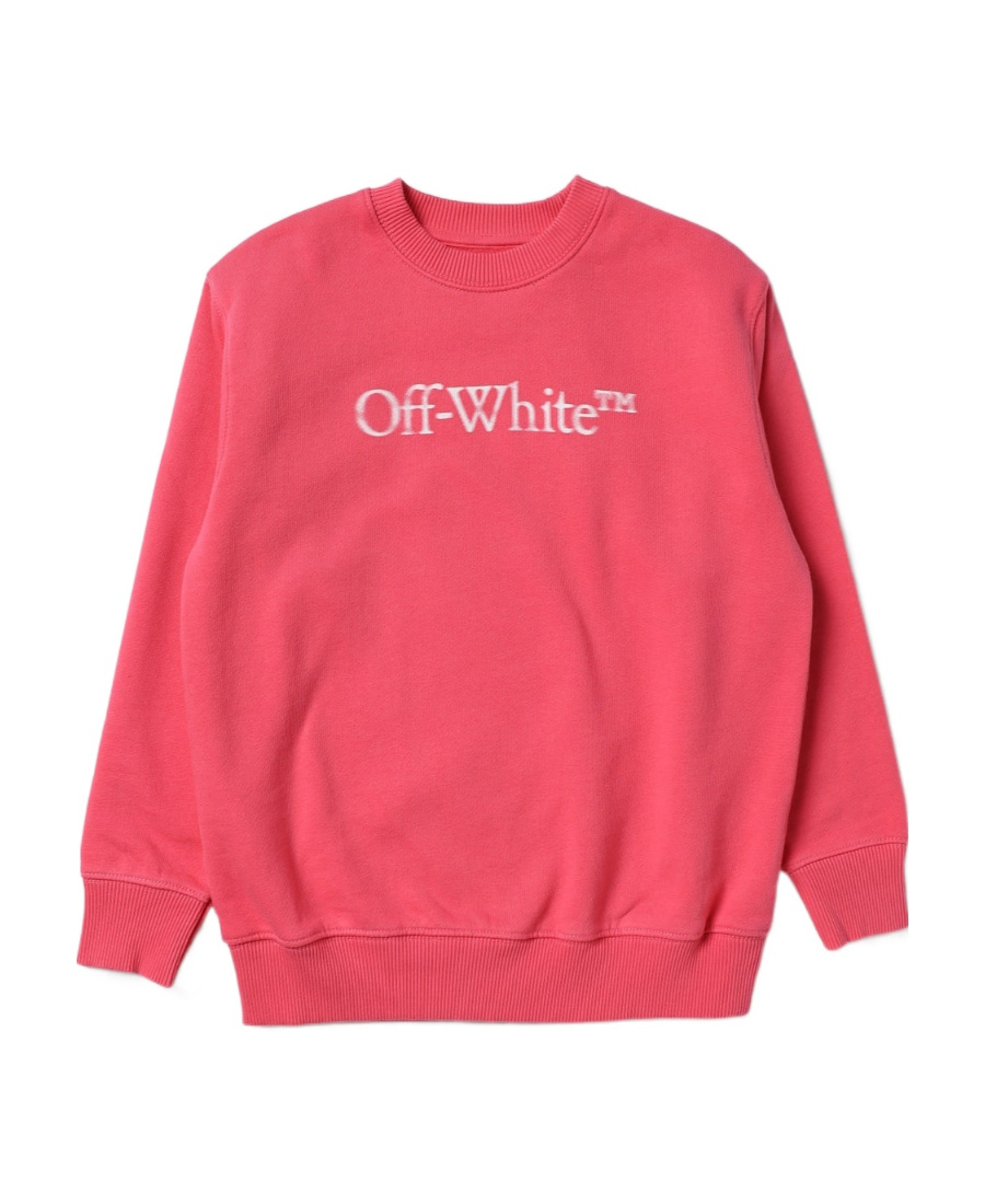 Off-white Logo-print Cotton Sweatshirt In Red