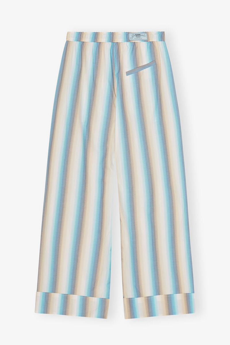 Ganni Ombre Stripe Elasticated Pants In Blue