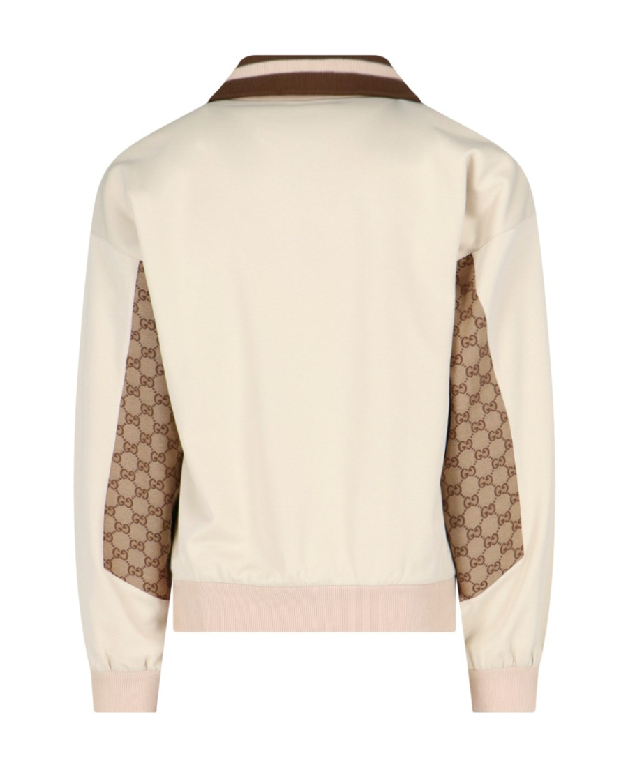 Gucci Interlocking G High-neck Sweatshirt In White