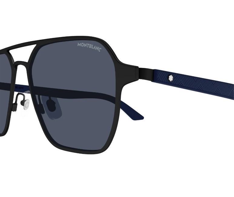 Montblanc Eyewear Pilot Frame Sunglasses In Blue