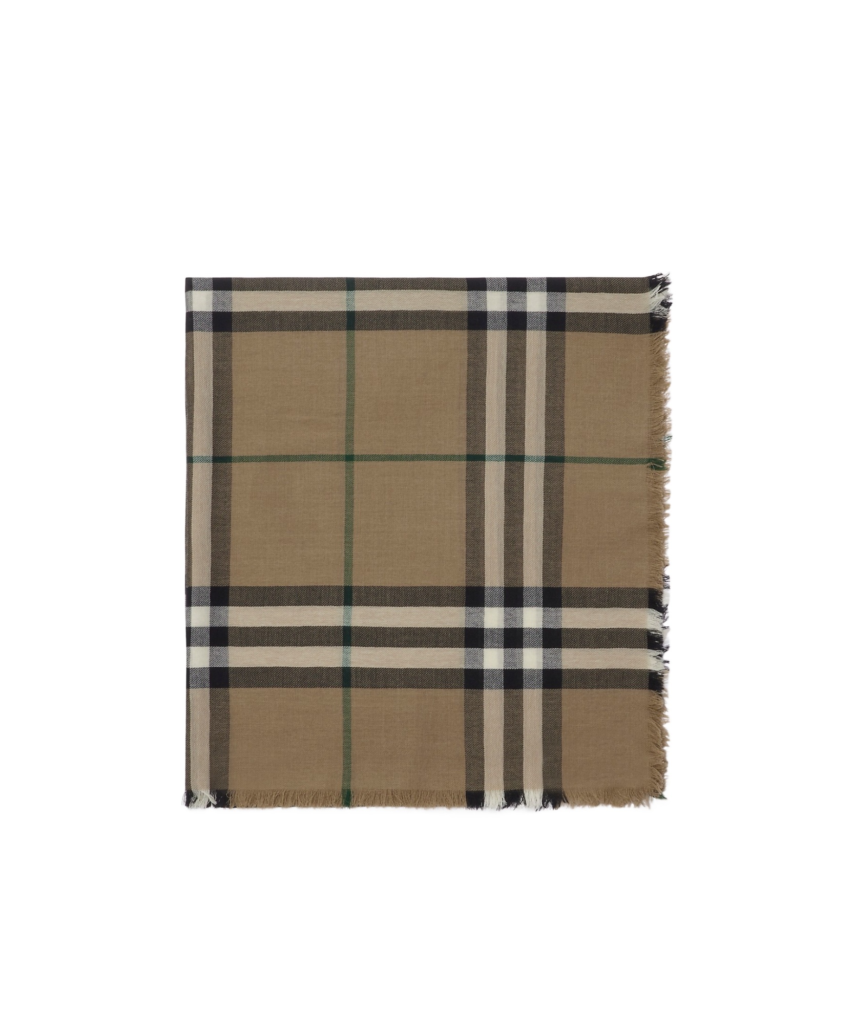 Burberry Oversized Check Wool Scarf In Brown