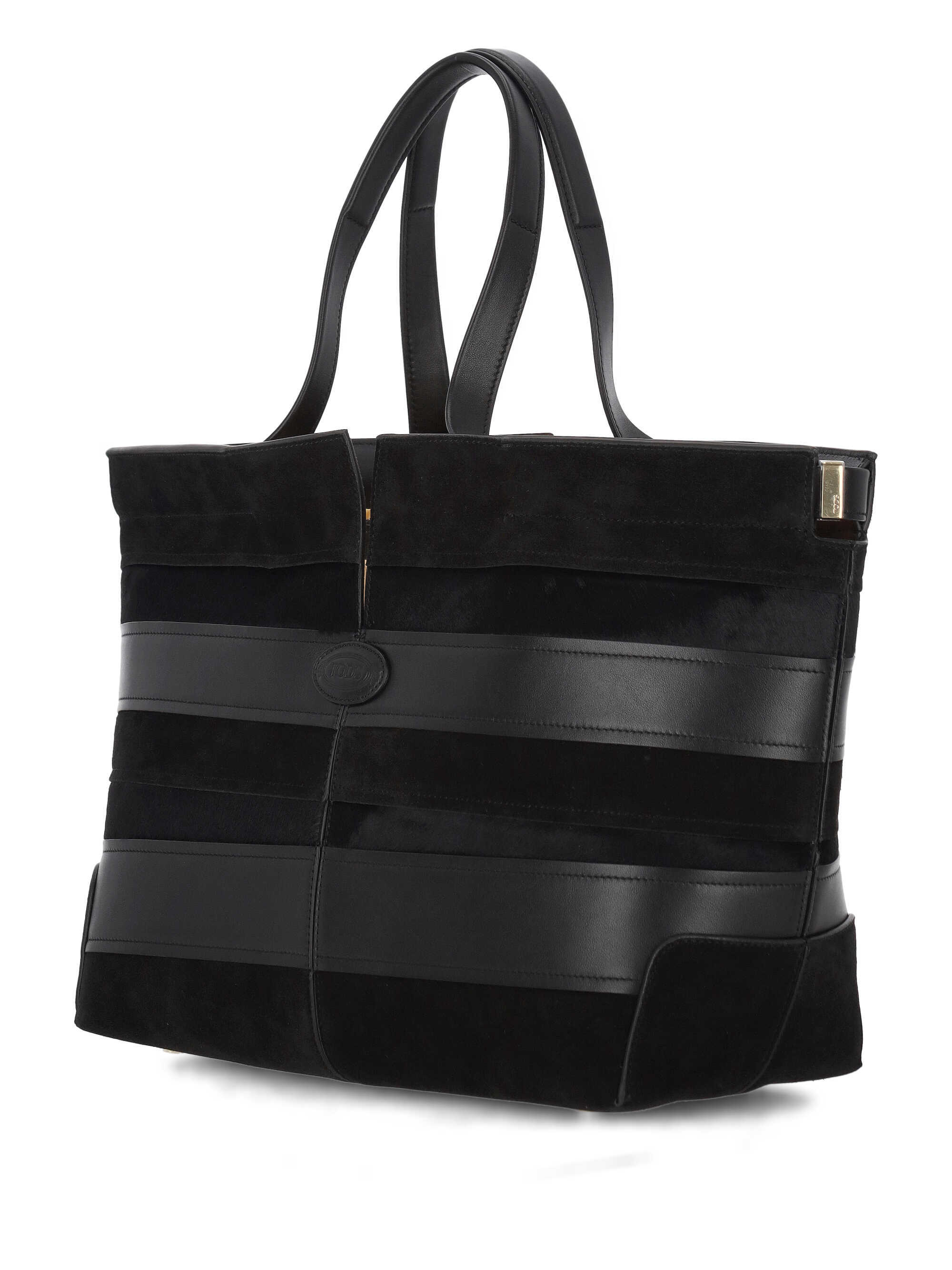 Tod's Double Handle Handbag In Black