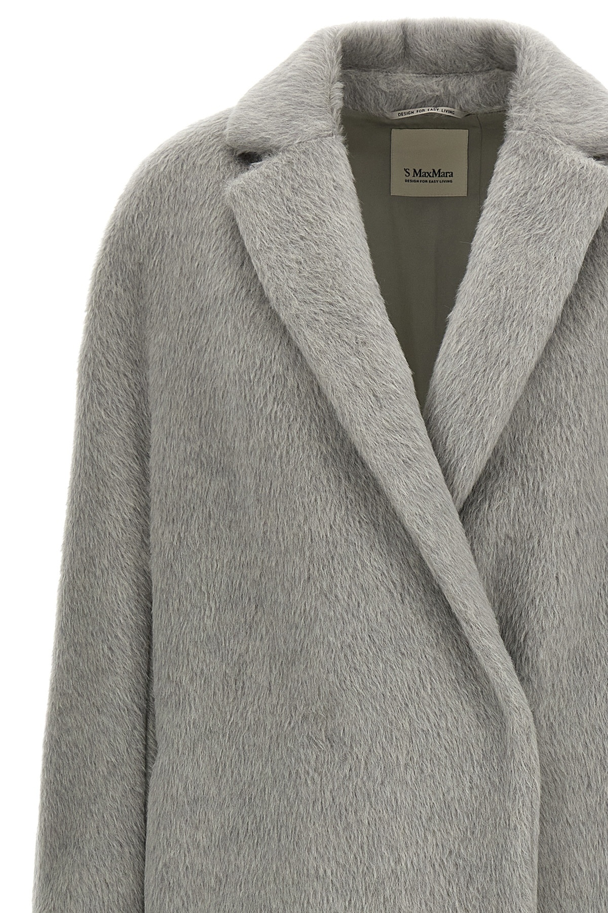 Max Mara Long-sleeved Coat In Gray