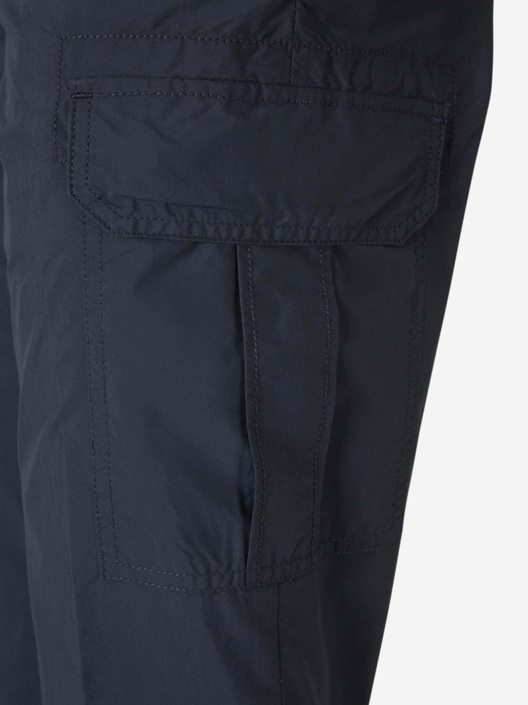 Incotex Cargo Flannel Trousers In Black