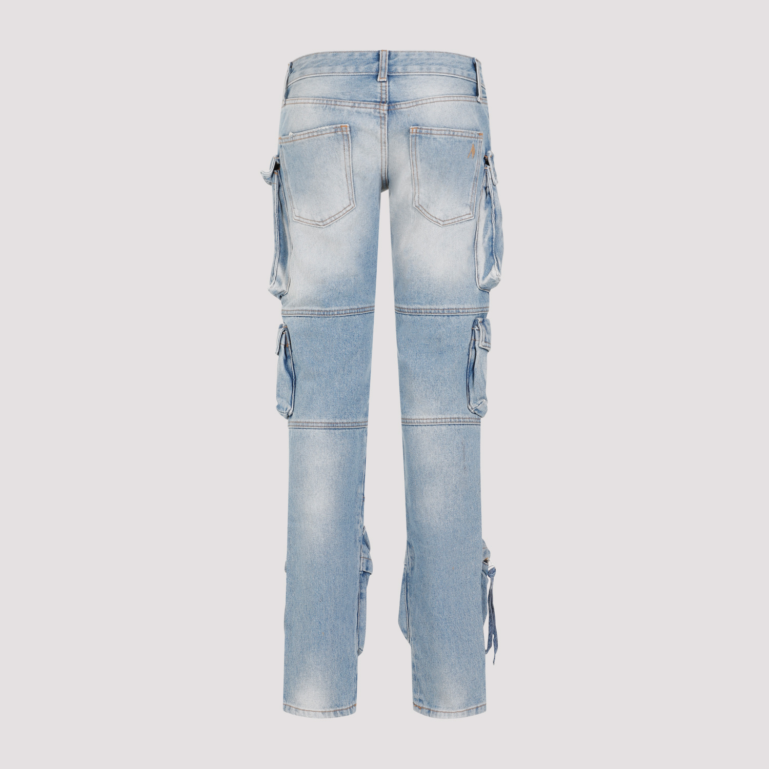Attico Sky Blue Essie Long Pants In Gray
