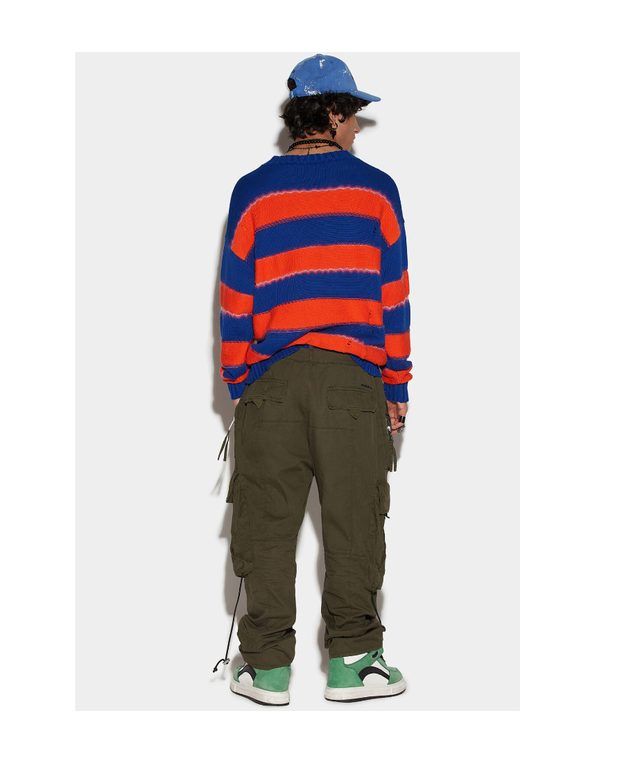 Dsquared2 Embossed-logo Cargo Trousers In Green