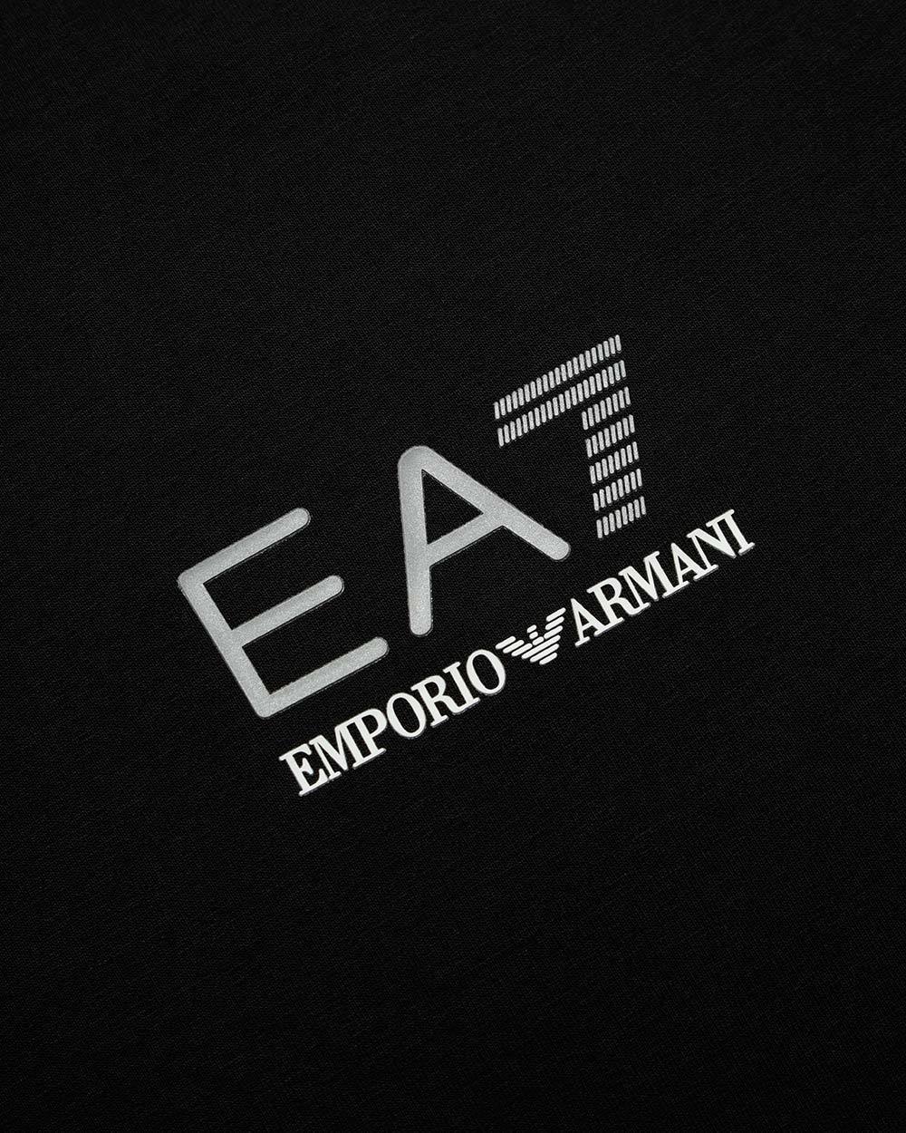 Ea7 Standing Collar Casual Jacket In Black