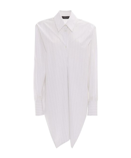 Fabiana Filippi Striped Popin Shirt With Crossed Front