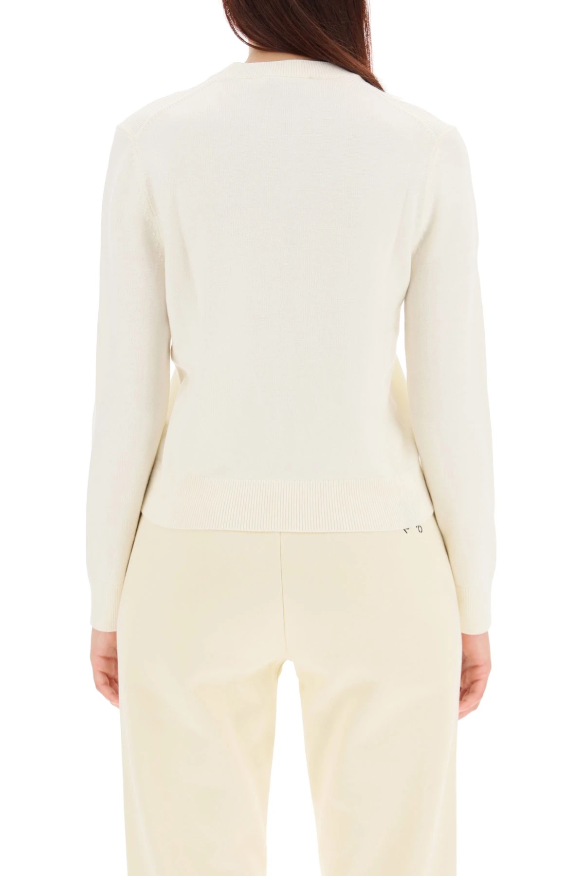 Kenzo Embroidered Logo Pullover In White
