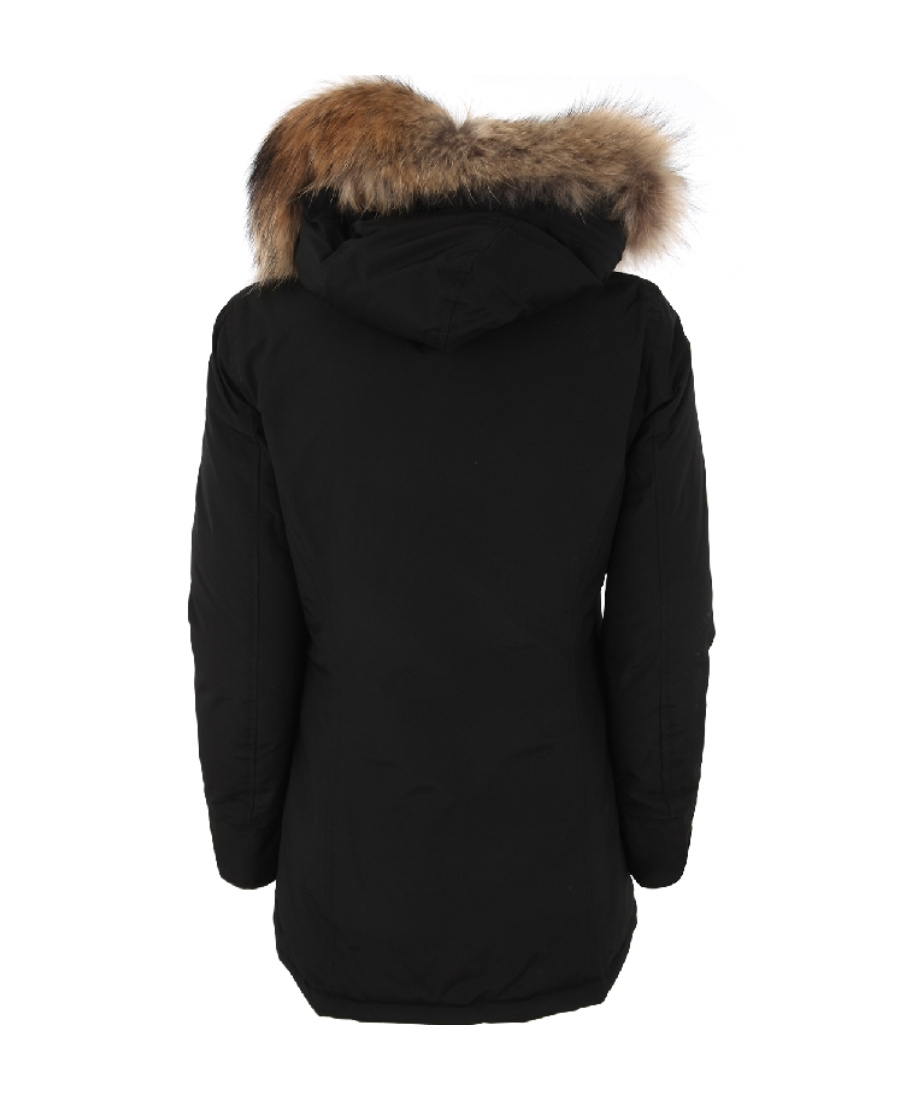Woolrich Parka Arctic Con Pelliccia Removibile Nero In Black