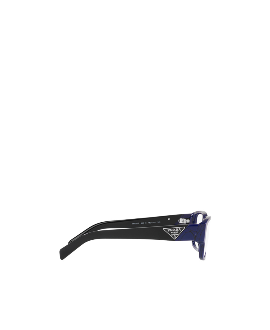 Prada Womens Blue Pr 07zv Rectangle-frame Acetate Optical Glasses In White