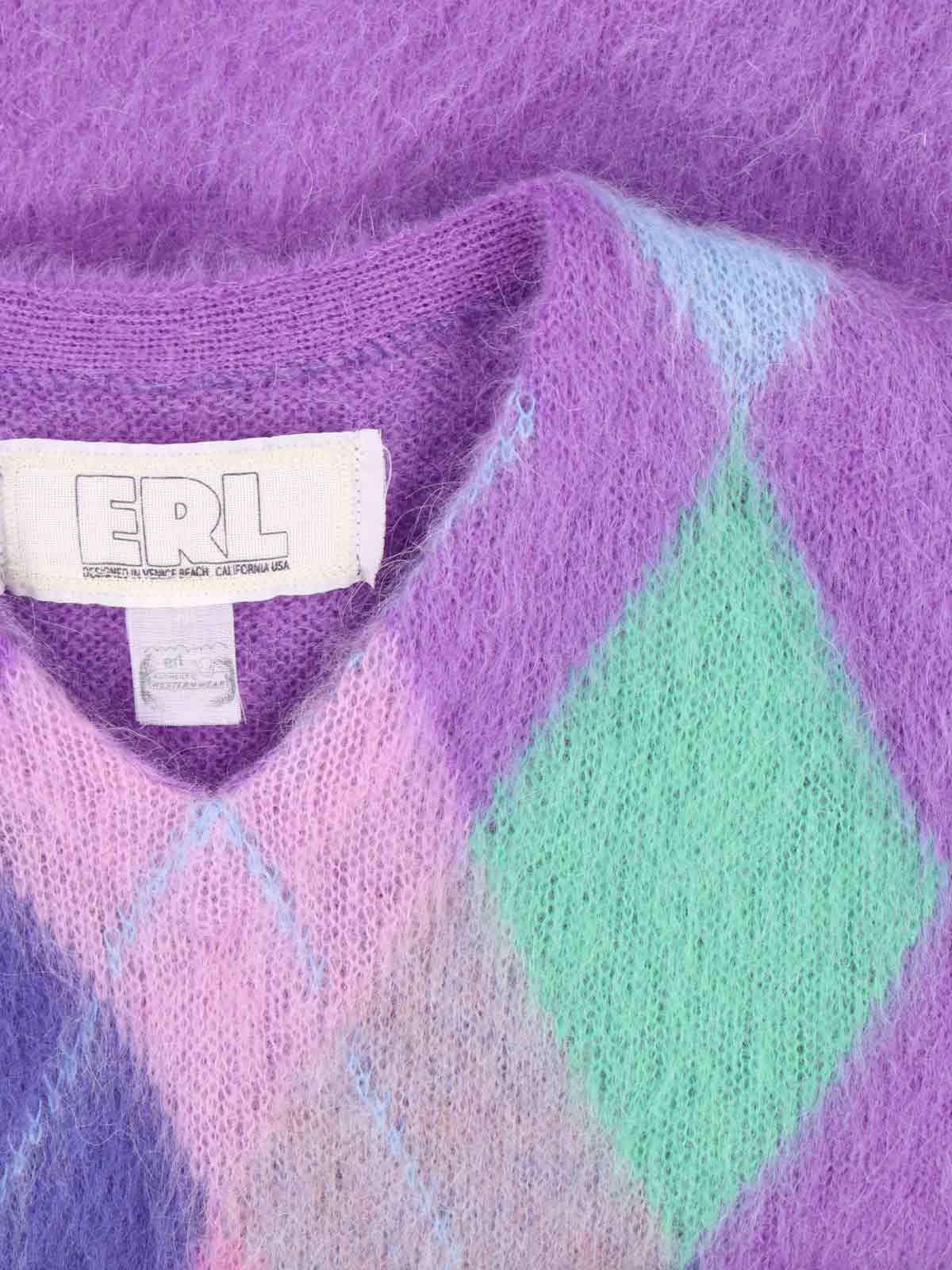 Erl Diamond Waistcoat In Purple