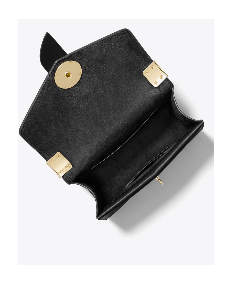Michael Michael Kors Medium Logo-plaque Shoulder Bag In Black