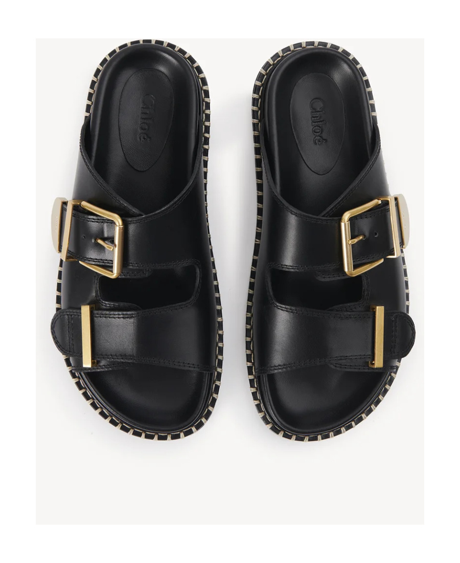 Chloé Rebecca Slide Sandal In Black