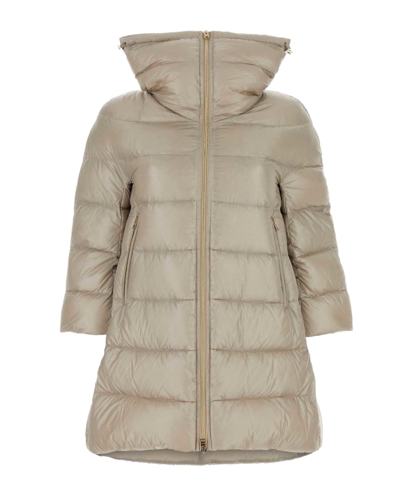 Herno Sand Nylon Cleofe Down Jacket In Nude