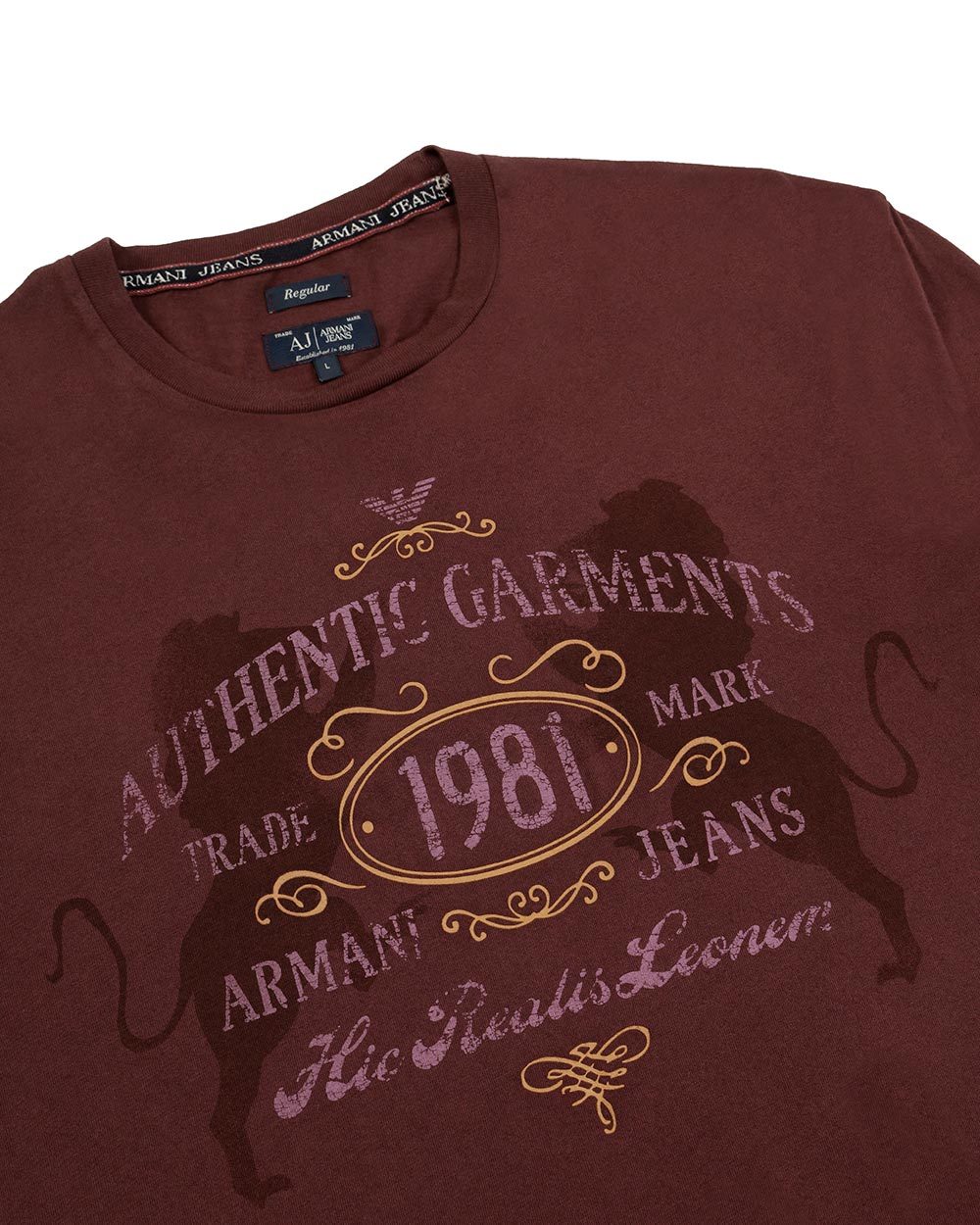 ARMANI JEANS PRINTED LONG-SLEEVED T-SHIRT