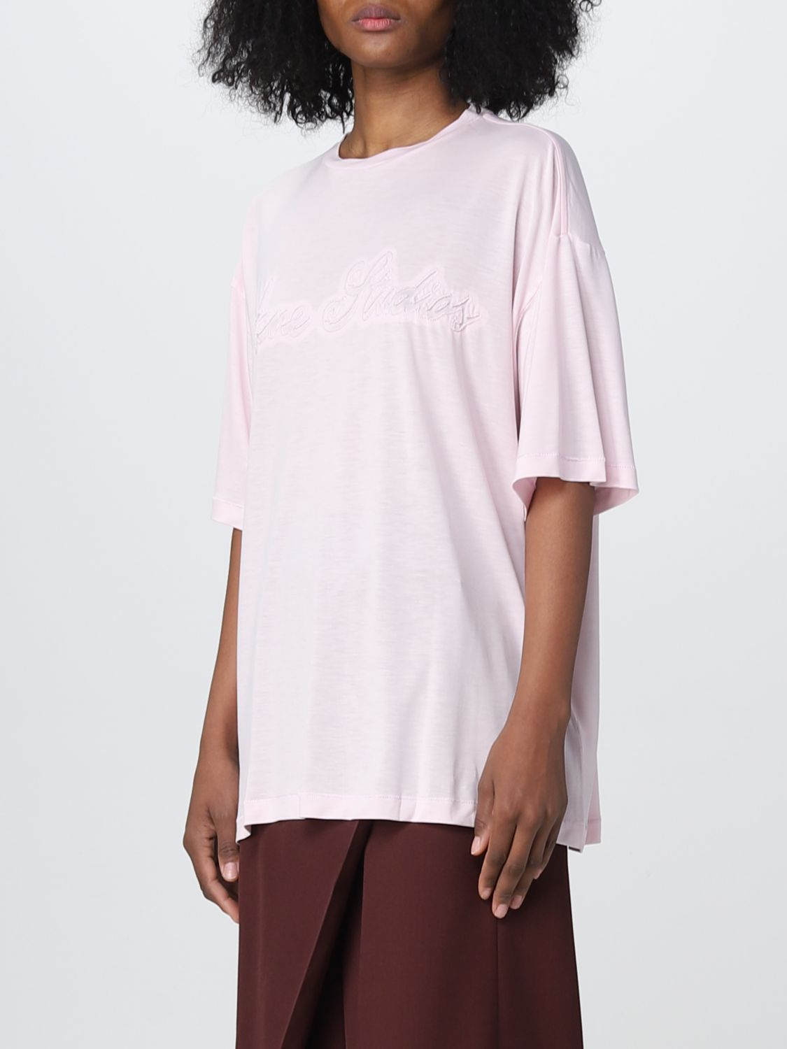 Acne Studios Artwork Cut-out Jersey T-shirt In White