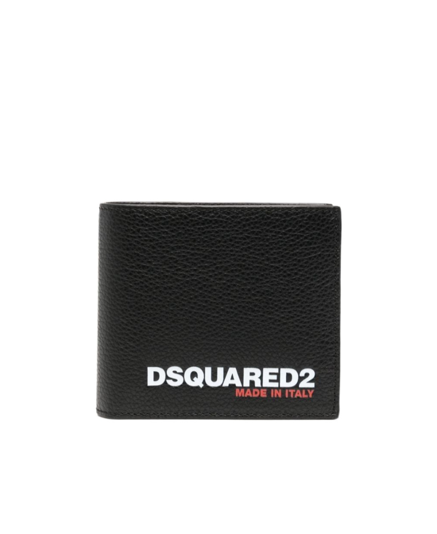 Dsquared2 Logo-debossed Bi-fold Wallet In Black