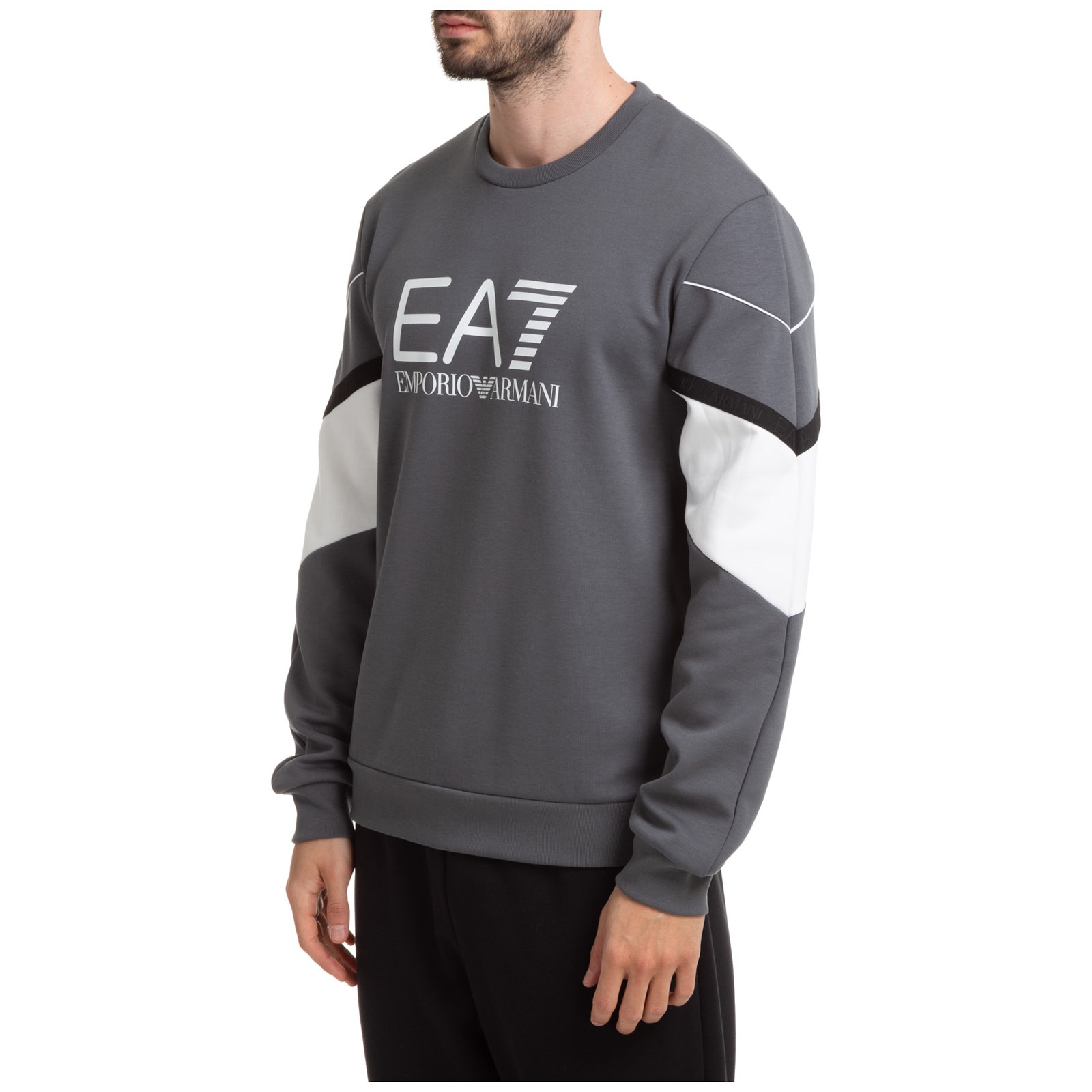 Ea7 Logo Details Sweater In Black