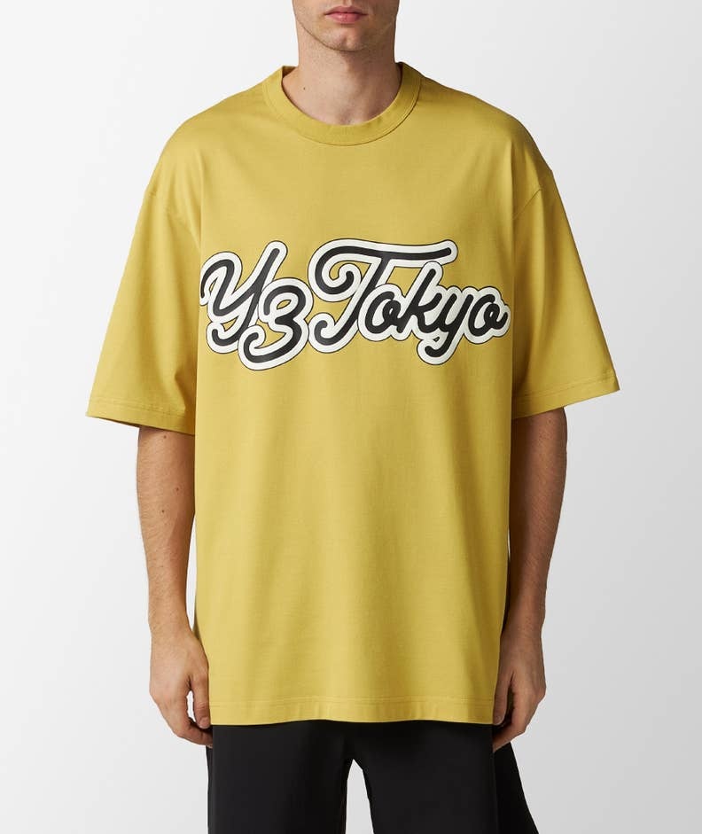 Y-3 Logo-print Cotton T-shirt In Yellow