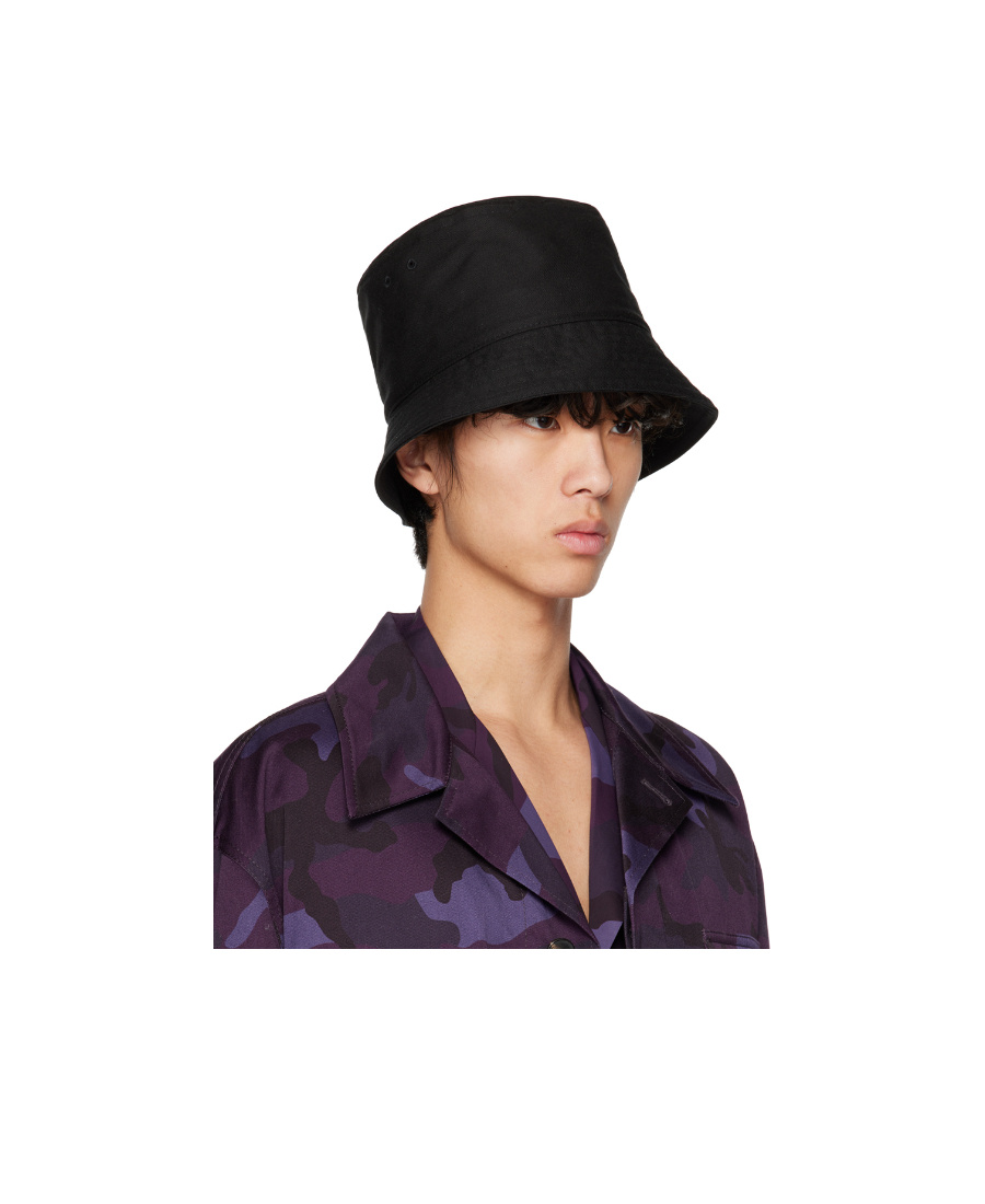 Valentino Garavani Cappello Bucket Con Stampa In Black