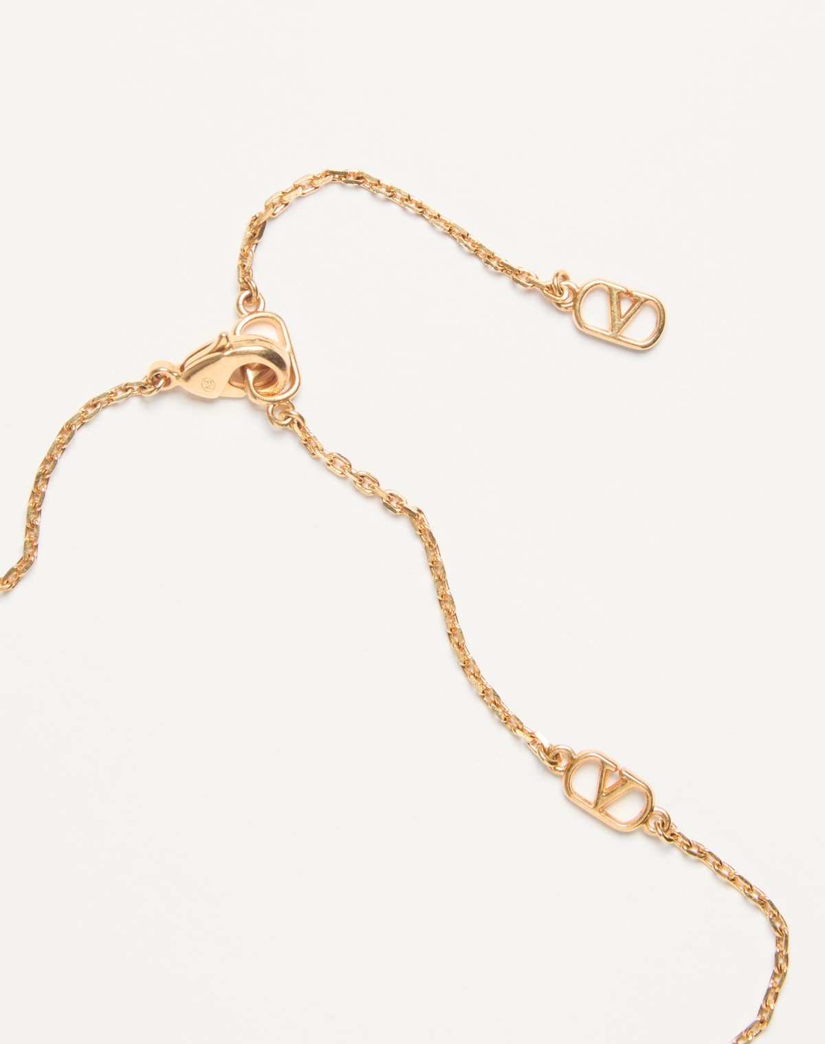 Valentino Garavani Red Necklace With Cherry-shaped Pendant And Vlogo Detail In Brass Woman In Yellow