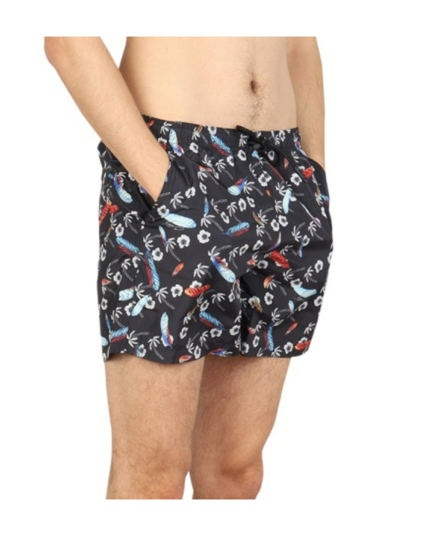 Marcelo Burlon County Of Milan Drawstring Swim Shorts In Black