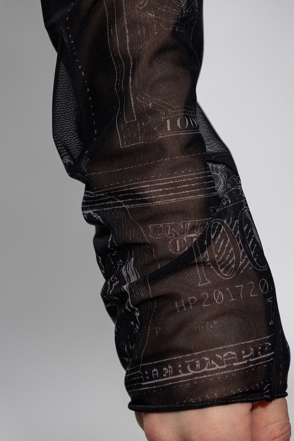 Heron Preston Long-sleeved Round-neck Jumpsuit In Black