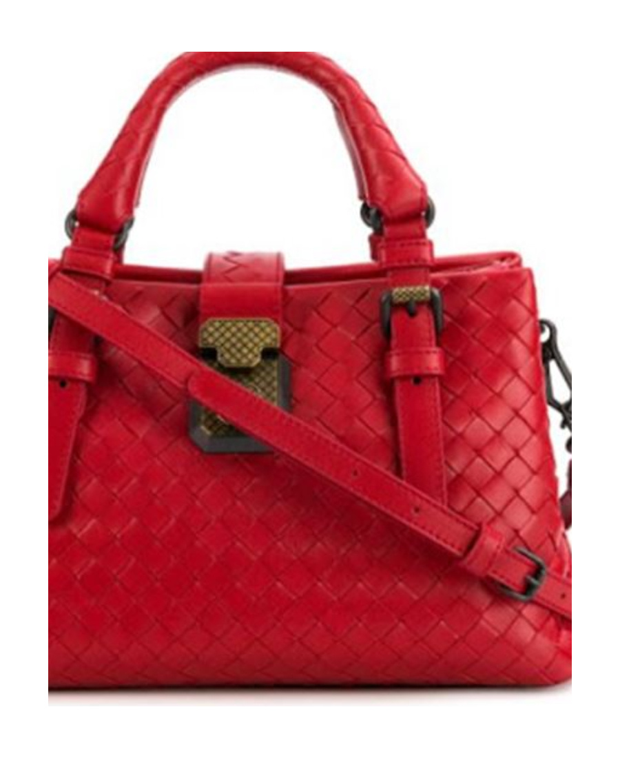 Bottega Veneta Knitted Handbag In Red