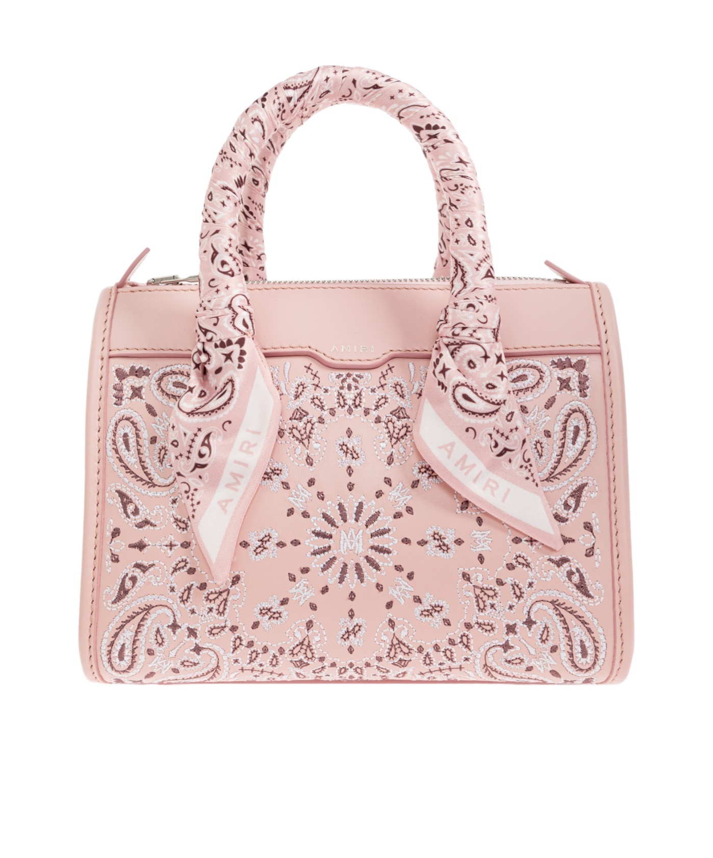 Amiri Bandana Micro Triangle Crossbody Bag In Pink
