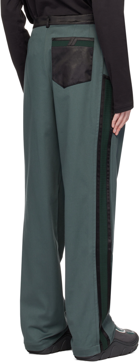 Kiko Kostadinov Belt-lined Casual Pants In Green