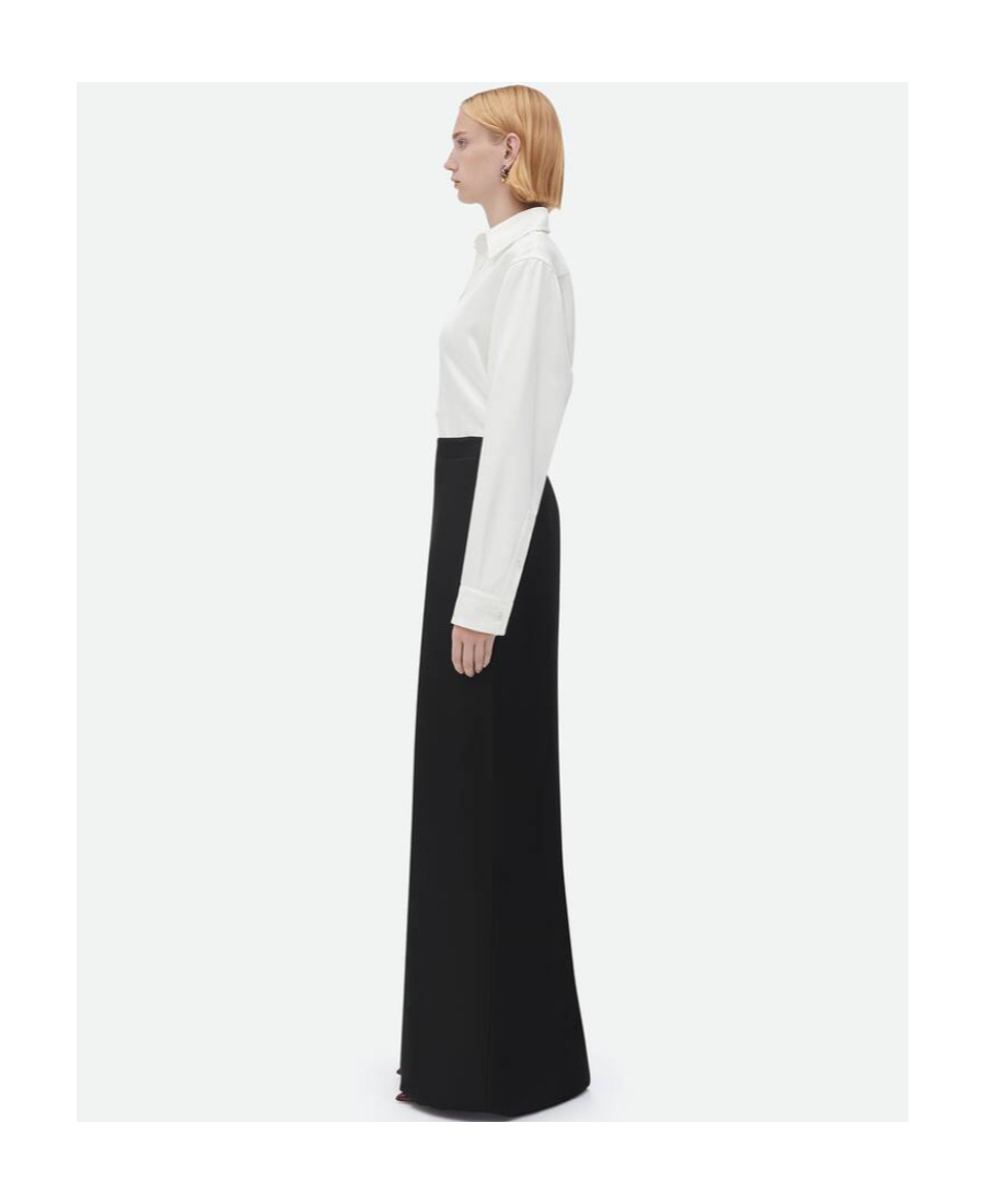 Bottega Veneta Silk Twill Skirt In Black