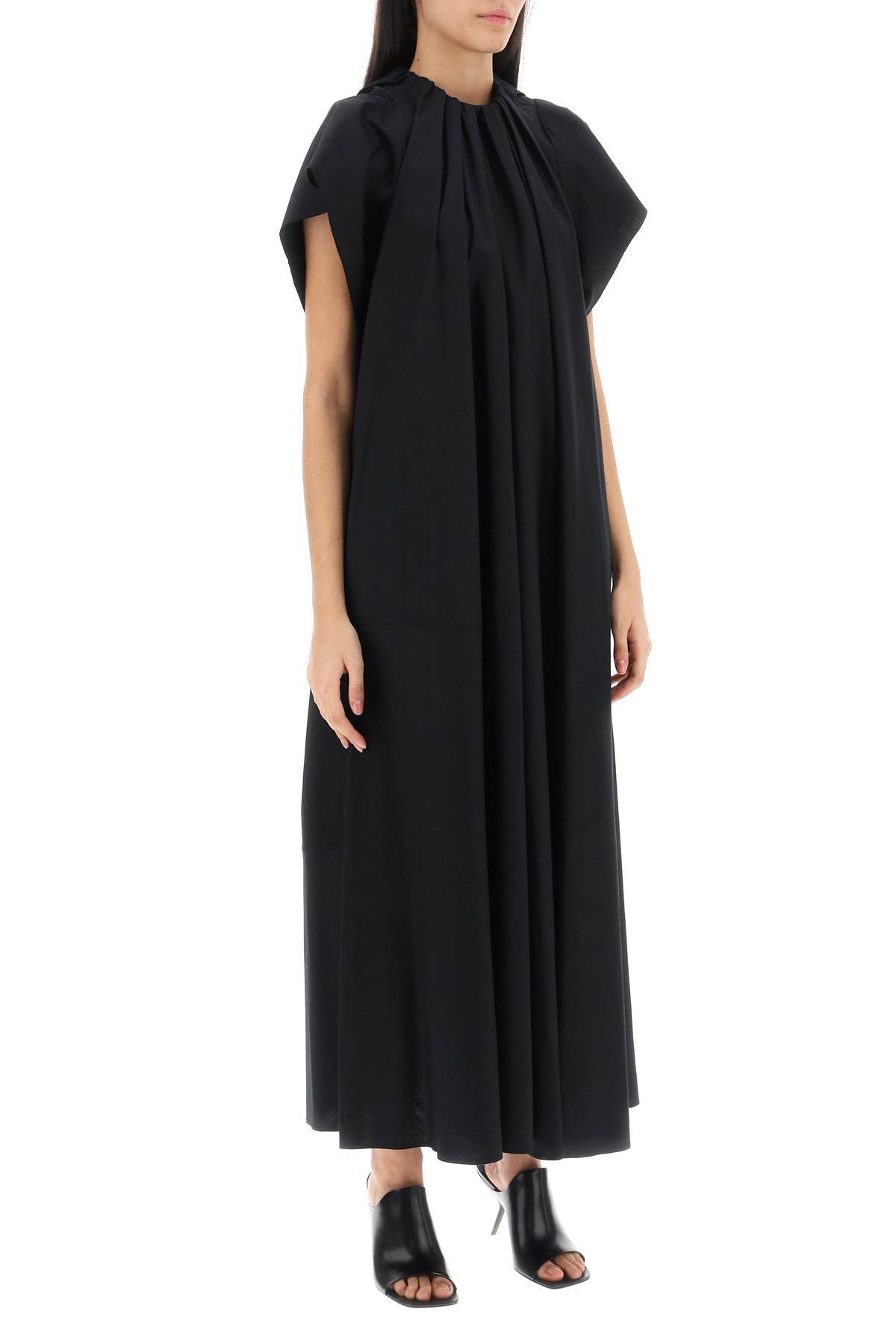 Shop Mm6 Maison Margiela Cotton Poplin Maxi Dress In Black