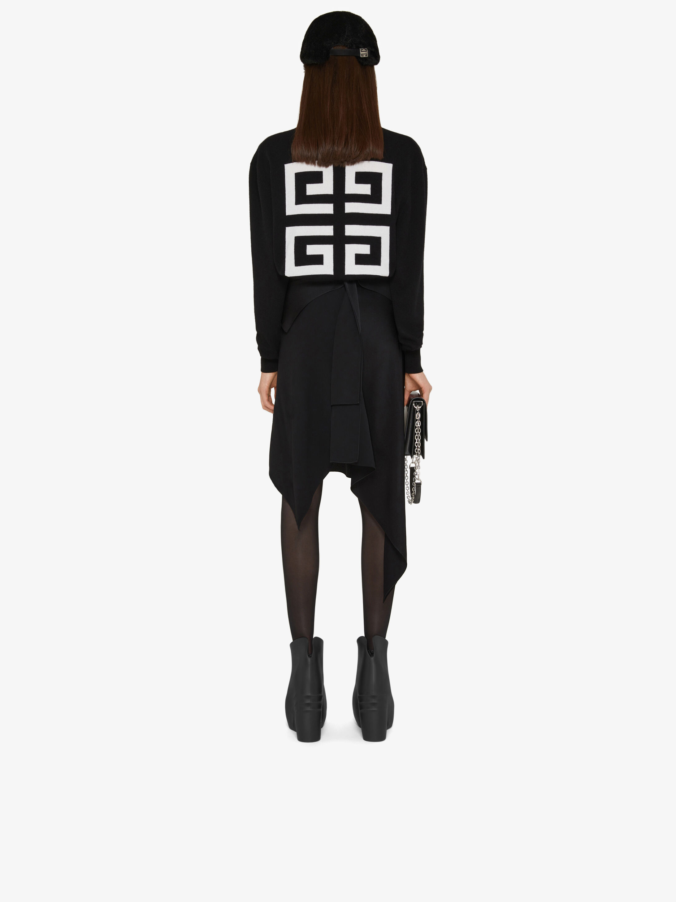 Givenchy Zip-front Asymmetric Skirt In Black