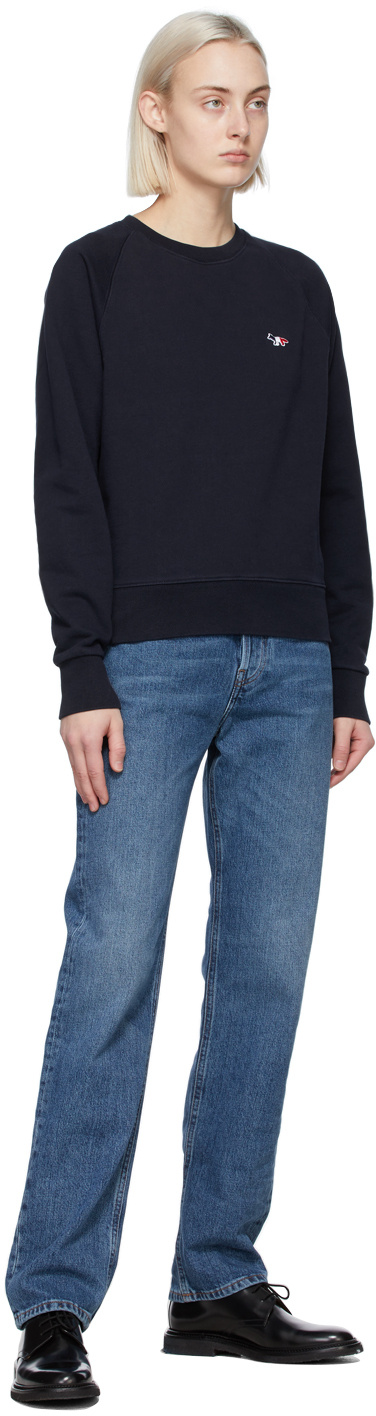 MAISON KITSUNÉ LOGO ROUND-NECK SWEATER