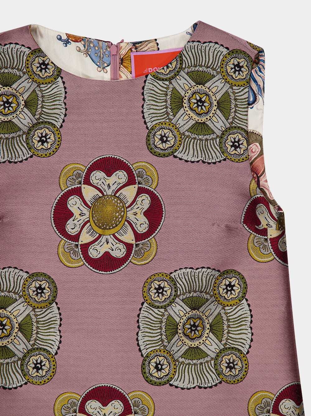 La Doublej Floral-print Sleeveless Midi Dress In Pink