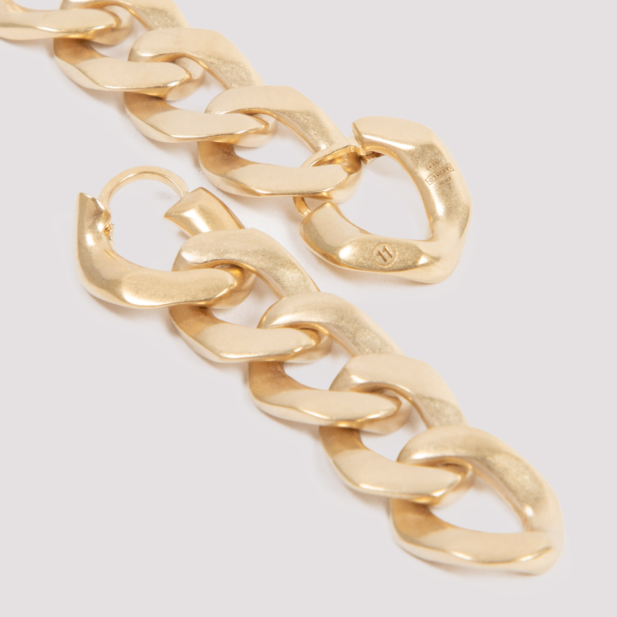 Maison Margiela Curb-chain Drop Earrings In Yellow