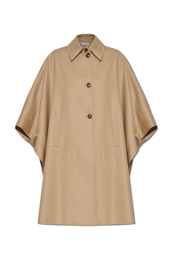 Max Mara Pedale Cape-style Button-up Coat