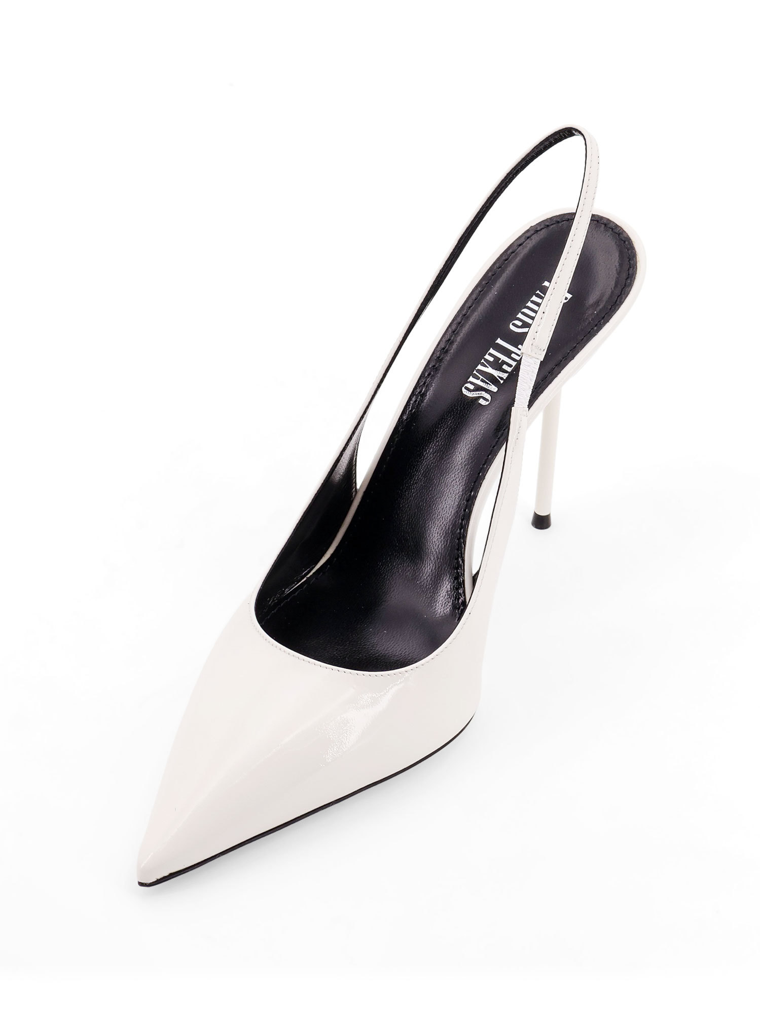 Paris Texas 100mm Lidia Slingback Pumps In White