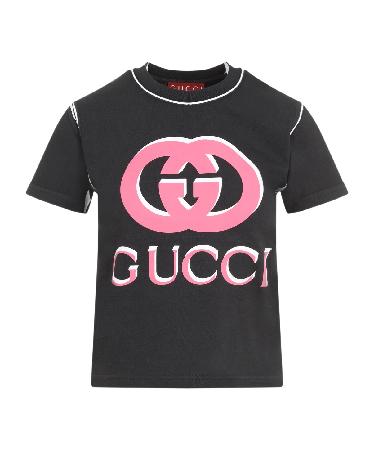 Gucci Logo Print T-shirt In Black