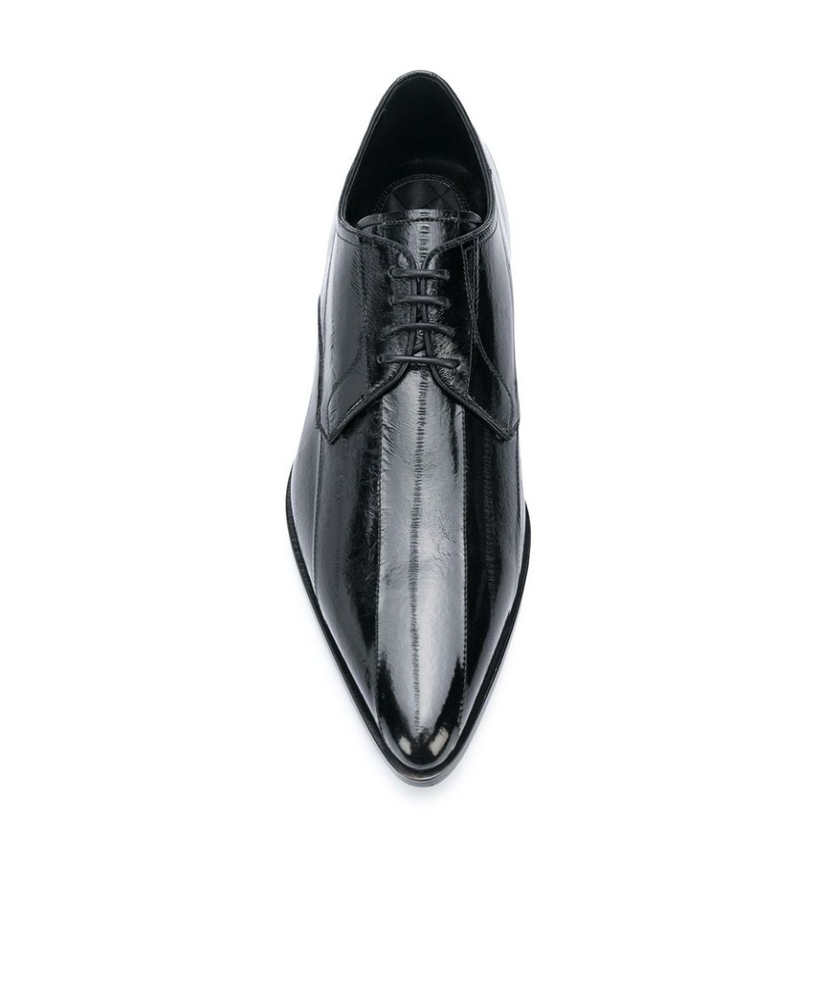 Dolce & Gabbana Point-toe Derby Shoes In Black