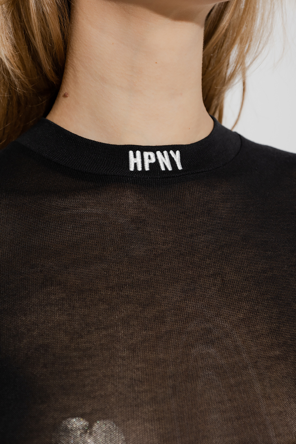 Heron Preston Hpny Emb Viscose Ls Dress In Black