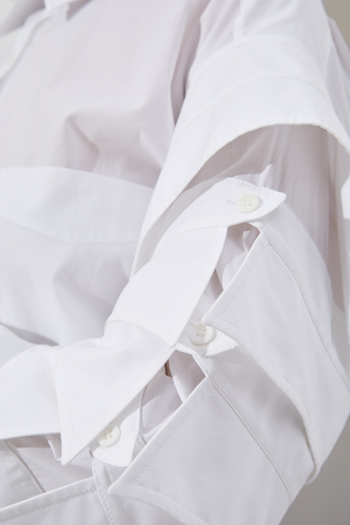 Moschino Cotton Muslin Shirt Multi Collars In White