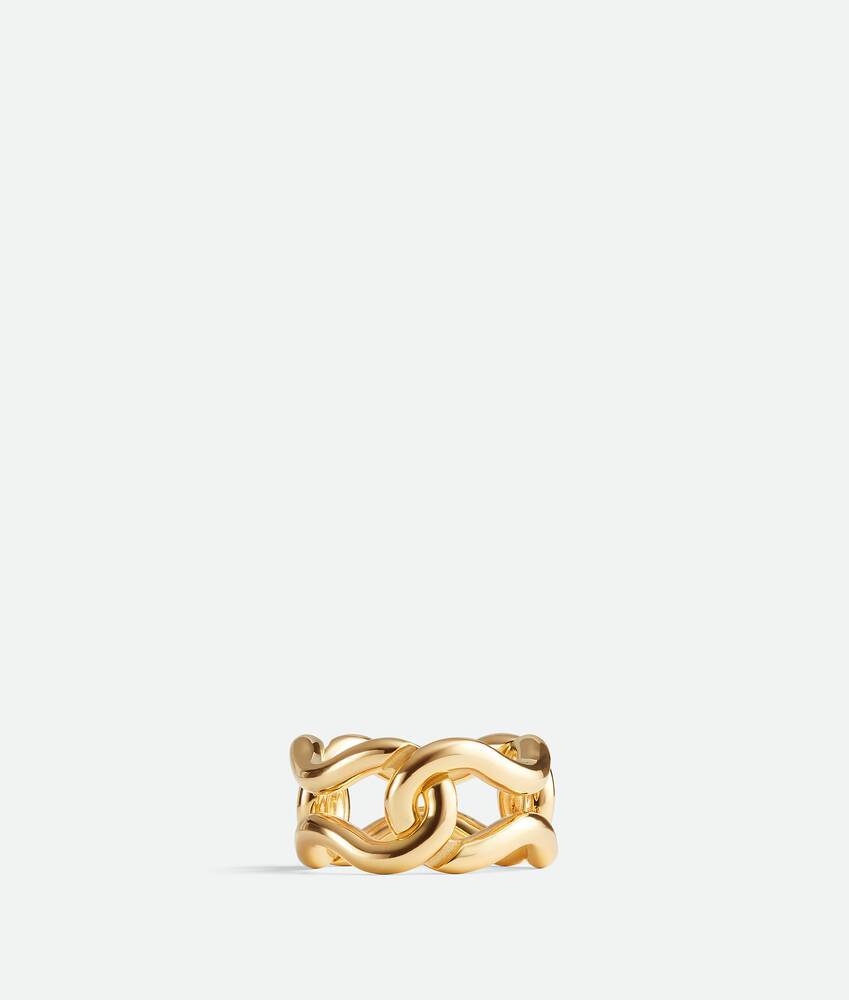 Bottega Veneta Nested Chain Ring In Yellow