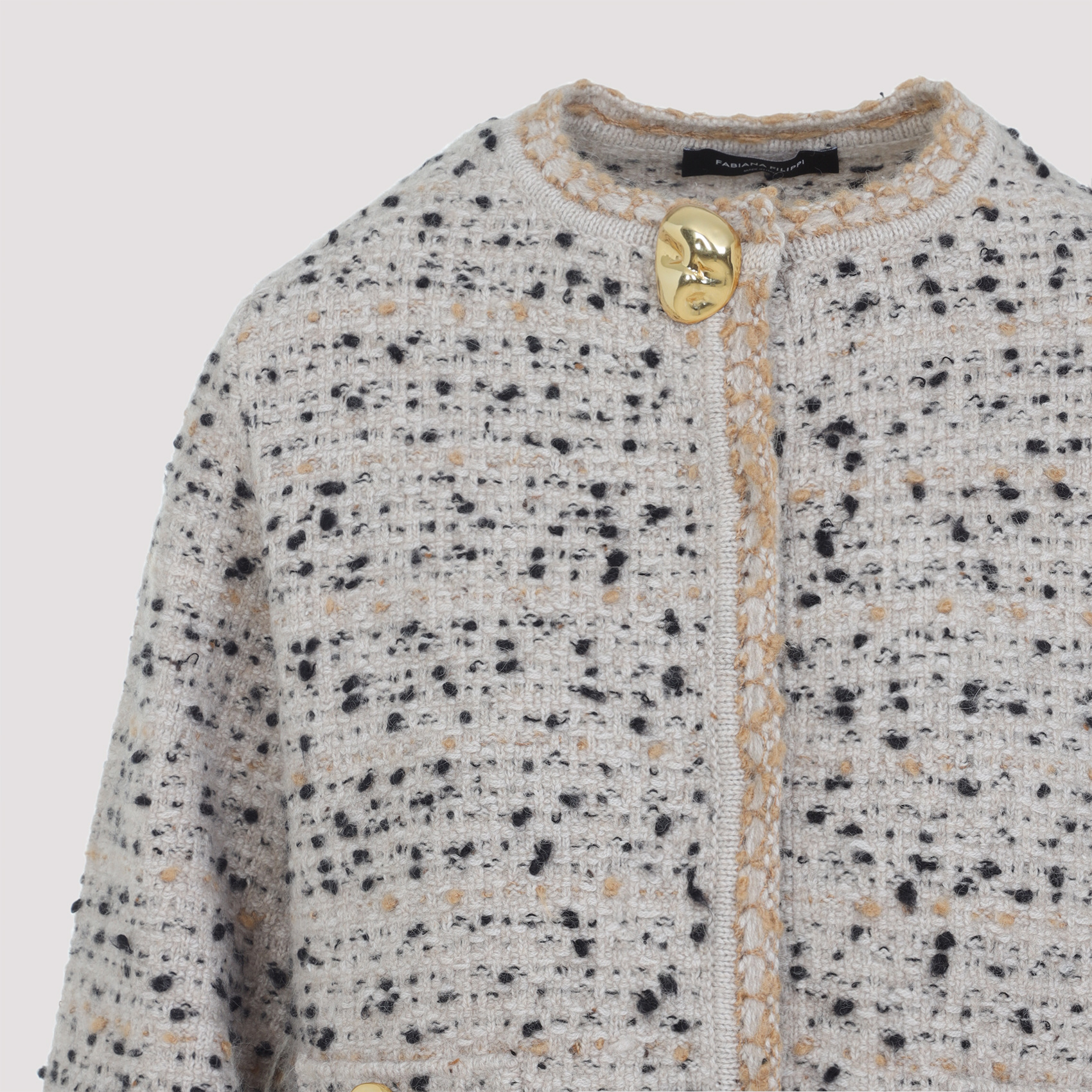 Fabiana Filippi Tailored Textured Jacket In Gray