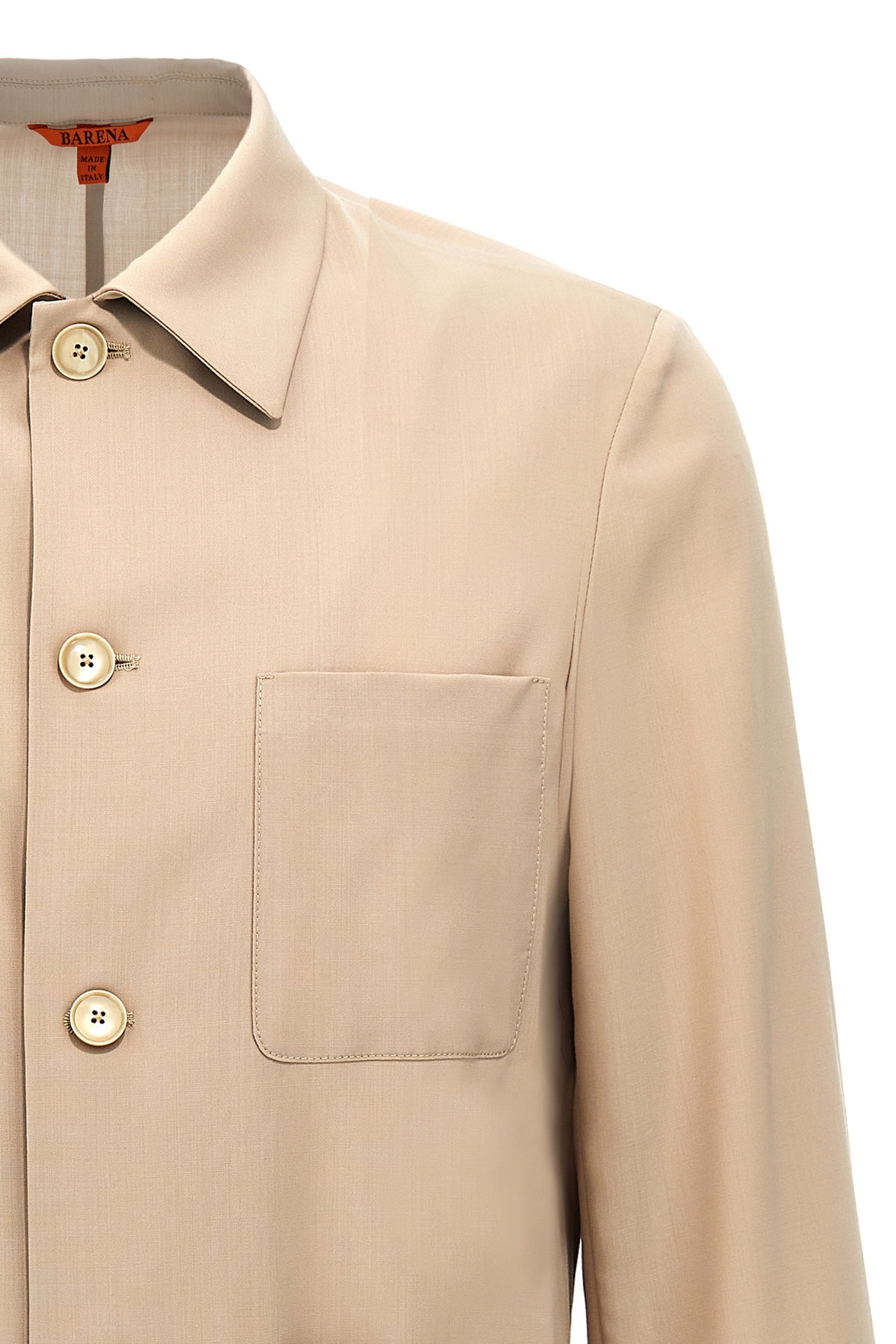Shop Barena Venezia Virgin-wool Shirt In Nude