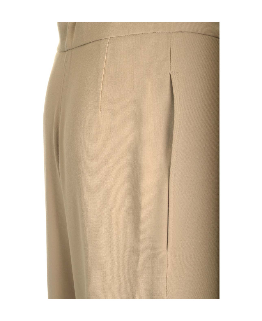 Shop Ami Alexandre Mattiussi Ami Paris Belted Wide Leg Pants In Nude