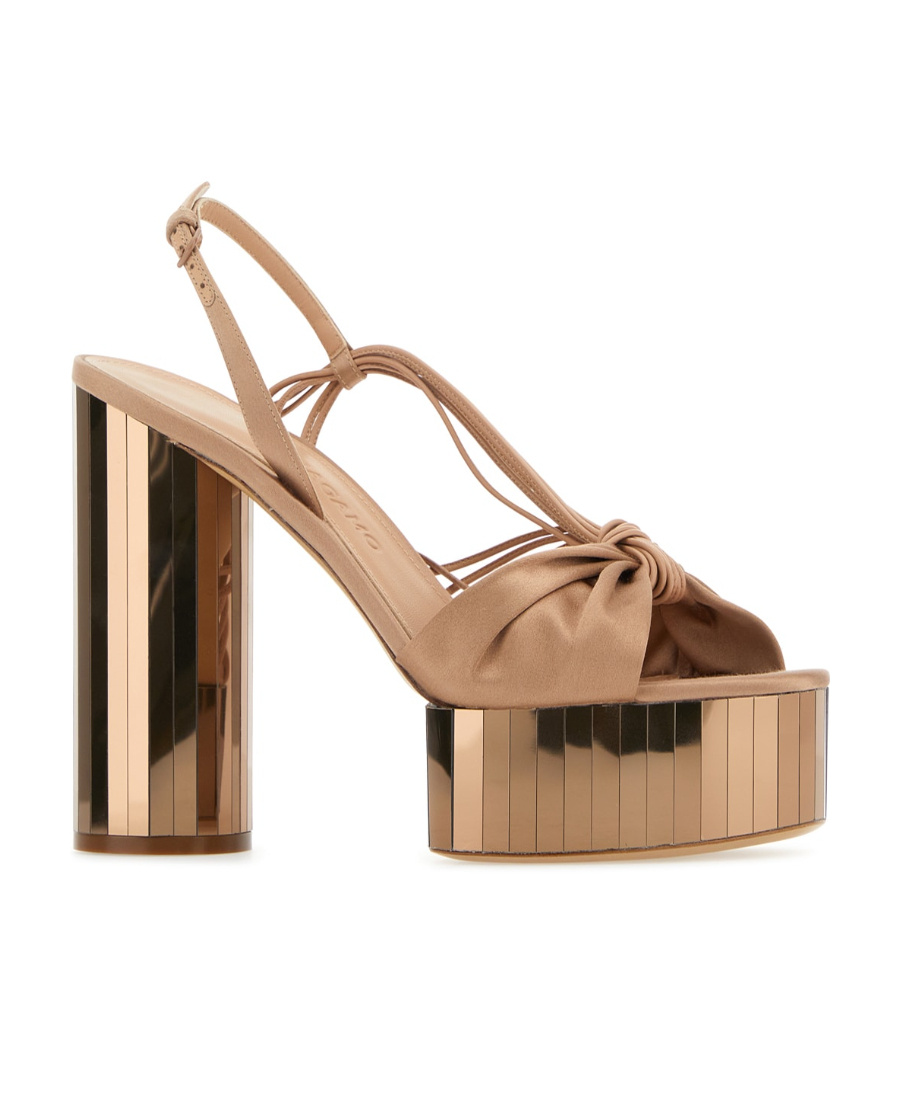 Ferragamo Sabina Sandal In Nude